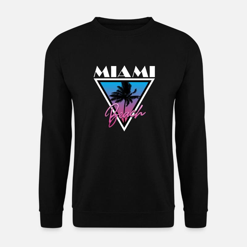 RETRO MIAMI BEACH - Unisex Sweatshirt - black