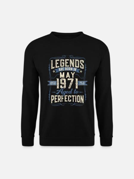 Jahrgang Mai 1971 geboren Legenden Geburtstag - Unisex Pullover - Schwarz