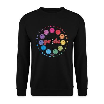 Fierté Amsterdam - Sweat-shirt Unisexe - noir - Devant - Alina (178cm) & Michal (187cm)