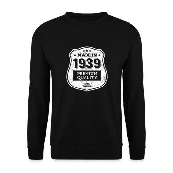 MADE IN 1939 - Unisex Sweatshirt - black - Front - Alina (178cm) & Michal (187cm)