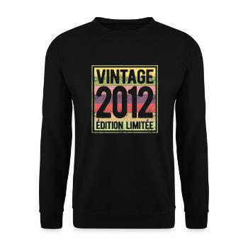 VINTAGE 2012 EDITION LIMITEE - Sweat-shirt Unisexe - noir - Devant - Alina (178cm) & Michal (187cm)