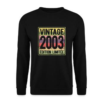 VINTAGE 2003 EDITION LIMITEE - Sweat-shirt Unisexe - noir - Devant - Alina (178cm) & Michal (187cm)