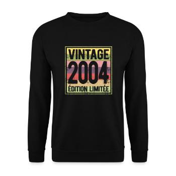 VINTAGE 2004 EDITION LIMITEE - Sweat-shirt Unisexe - noir - Devant - Alina (178cm) & Michal (187cm)