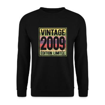 VINTAGE 2009 EDITION LIMITEE - Sweat-shirt Unisexe - noir - Devant - Alina (178cm) & Michal (187cm)