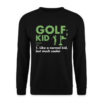 Sport Kid Definition Golf - Unisex Sweatshirt - black - Front - Alina (178cm) & Michal (187cm)