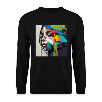 Design haut de gamme - Sweat-shirt Unisexe - noir - Devant - Alina (178cm) & Michal (187cm)