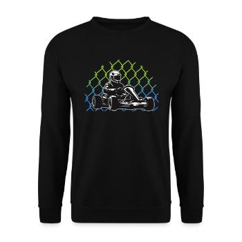 Kart Racing Kart Karts Hommes Garçons Go-Kart - Sweat-shirt Unisexe - noir - Devant - Alina (178cm) & Michal (187cm)