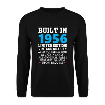 Built in 1956 - Unisex Sweatshirt - black - Front - Alina (178cm) & Michal (187cm)