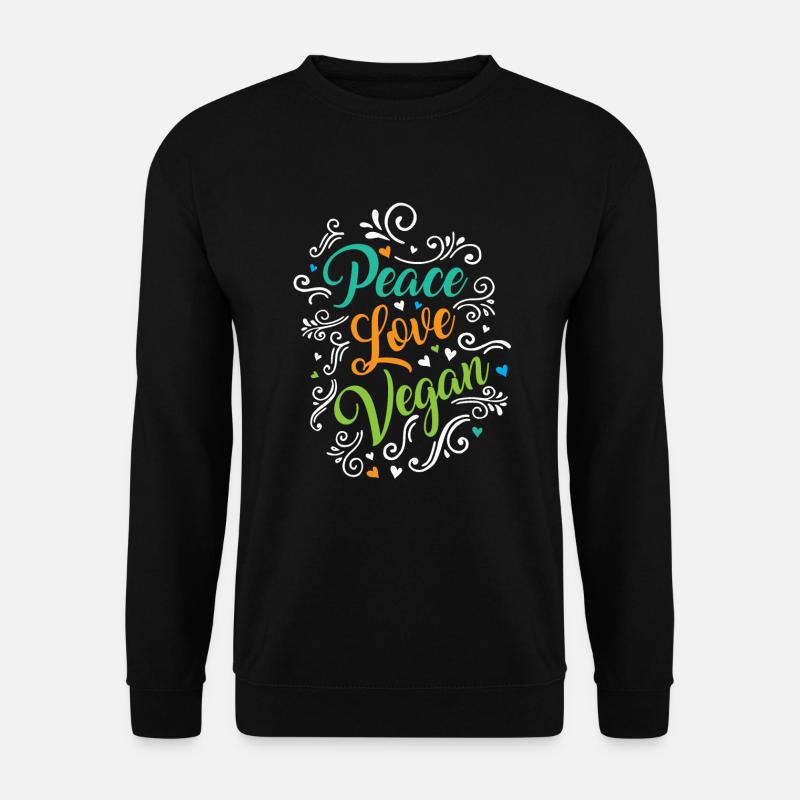 Peace Love Vegan - Unisex Sweatshirt - black