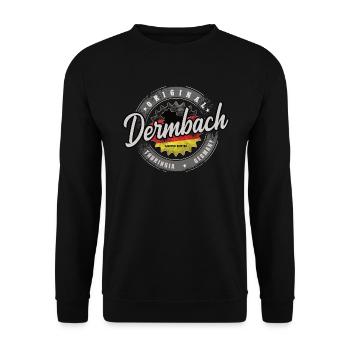 Original Germany Thüringen Dermbach - Unisex Pullover - Schwarz - Vorne - Alina (178cm) & Michal (187cm)