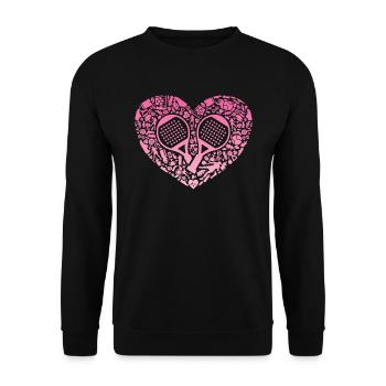 Padel Tennis Padel Tennis Girls Padel Player - Unisex Sweatshirt - black - Front - Alina (178cm) & Michal (187cm)