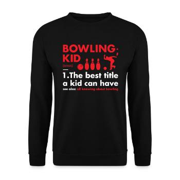 Sport Kid Definition Bowling - Unisex Pullover - Schwarz - Vorne - Alina (178cm) & Michal (187cm)