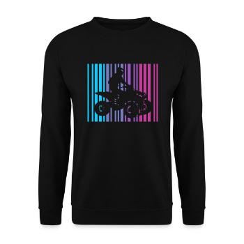 Quad Bike Barcode Offroad Quad Bike ATV - Unisex Sweatshirt - black - Front - Alina (178cm) & Michal (187cm)