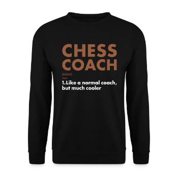 Chess Player Coach Definition Chess - Unisex Pullover - Schwarz - Vorne - Alina (178cm) & Michal (187cm)