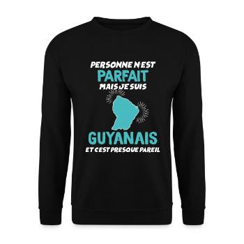Le Guyanais Parfait Citation Drôle Guyane - Sweat-shirt Unisexe - noir - Devant - Alina (178cm) & Michal (187cm)