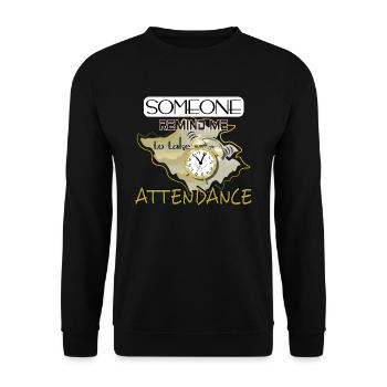 Alarm clock ringtone reminder - Unisex Sweatshirt - black - Front - Alina (178cm) & Michal (187cm)