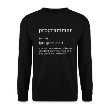 Programmer Quote Computer Scientist Computer Scientist - Unisex Sweatshirt - black - Front - Alina (178cm) & Michal (187cm)