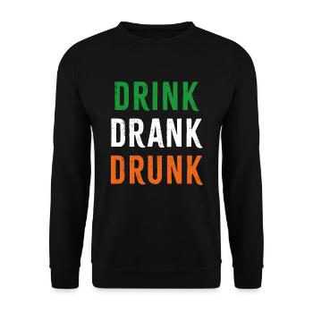 Trinken Sie getrunken - Unisex Pullover - Schwarz - Vorne - Alina (178cm) & Michal (187cm)