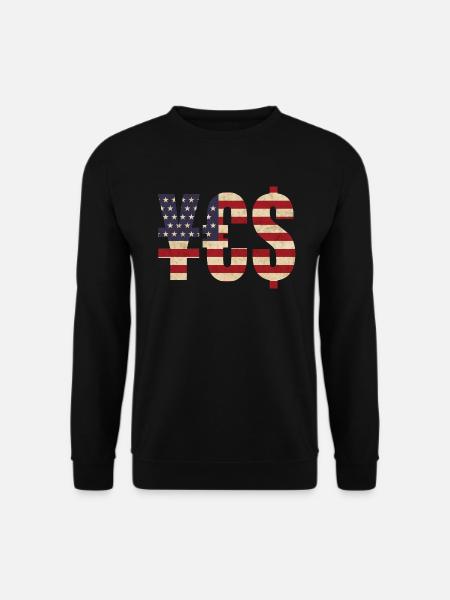 ¥€$ money US flag - Unisex Sweatshirt - black