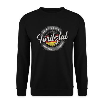 Original Germany Thüringen Föritztal - Unisex Pullover - Schwarz - Vorne - Alina (178cm) & Michal (187cm)