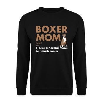 Boxer Mom Definition - Unisex Sweatshirt - black - Front - Alina (178cm) & Michal (187cm)