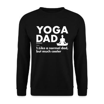 Yogi Papa Définition Yoga - Sweat-shirt Unisexe - noir - Devant - Alina (178cm) & Michal (187cm)