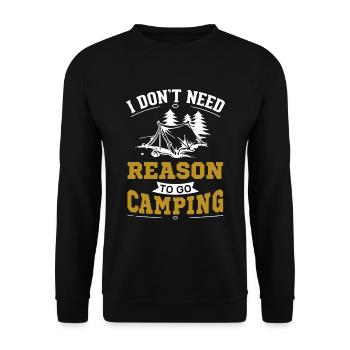 I Don't Need Reason To Go Camping - Unisex Sweatshirt - black - Front - Alina (178cm) & Michal (187cm)