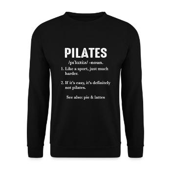 Contrology Instructor Pilates Definition - Unisex Sweatshirt - black - Front - Alina (178cm) & Michal (187cm)