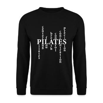 Pilates Pilates Trainer Instructeur de Contrologie - Sweat-shirt Unisexe - noir - Devant - Alina (178cm) & Michal (187cm)