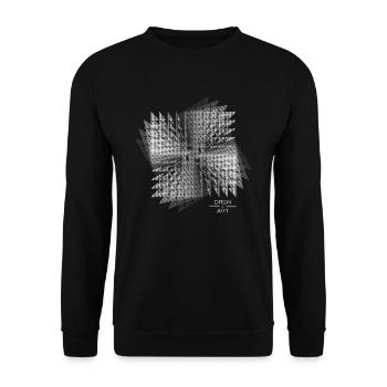 Techno / Illusion / DREW ART - Unisex Pullover - Schwarz - Vorne - Alina (178cm) & Michal (187cm)