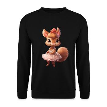 Danse de ballet de ballerine écureuil - Sweat-shirt Unisexe - noir - Devant - Alina (178cm) & Michal (187cm)