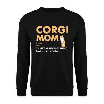 Chien Corgi Maman Définition - Sweat-shirt Unisexe - noir - Devant - Alina (178cm) & Michal (187cm)