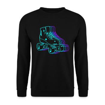 Rollschuh Kinder Roller Skating Kinder Rollschuhe - Unisex Pullover - Schwarz - Vorne - Alina (178cm) & Michal (187cm)