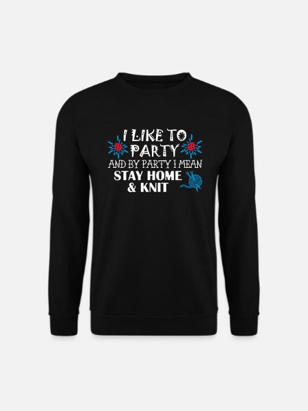 By Party Stay Home Knit - Unisextröja - svart