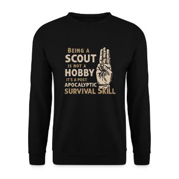 Scout n'est pas un cadeau de survie éclaireur - Sweat-shirt Unisexe - noir - Devant - Alina (178cm) & Michal (187cm)