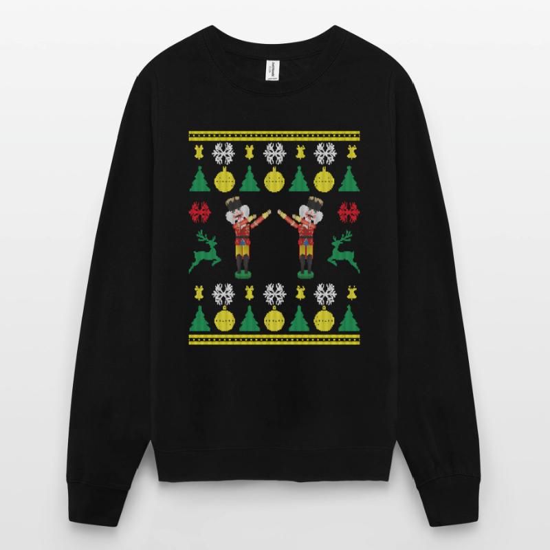 Dancing Nutcracker Dabbing Nutcracker Knittered Unisex Sweatshirt