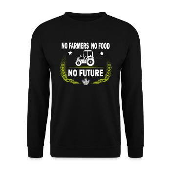 Farmer No Farmers No Food No Future Farmers Demo - Sweat-shirt Unisexe - noir - Devant - Alina (178cm) & Michal (187cm)