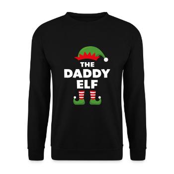 Der Daddy Elf - Unisex Pullover - Schwarz - Vorne - Alina (178cm) & Michal (187cm)