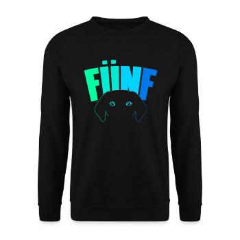 5ème anniversaire garçons 5 ans chien chien - Sweat-shirt Unisexe - noir - Devant - Alina (178cm) & Michal (187cm)