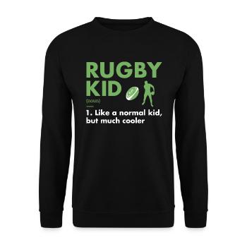 Sport Kid Definition Rugby - Unisex Pullover - Schwarz - Vorne - Alina (178cm) & Michal (187cm)