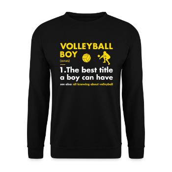 Sport Boy Definition Volleyball - Unisex Sweatshirt - black - Front - Alina (178cm) & Michal (187cm)