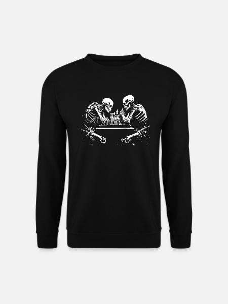 Skeletons Play Chess - Unisex Sweatshirt - black