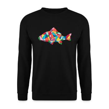 Karpfen Angeln Karpfenangler Fischen Männer Angler - Unisex Pullover - Schwarz - Vorne - Alina (178cm) & Michal (187cm)