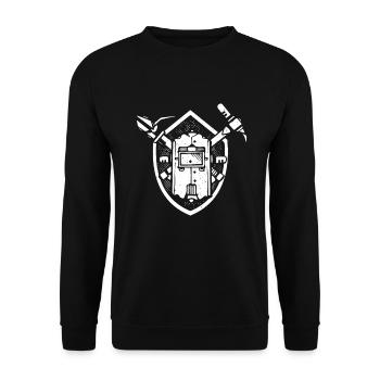 SCHWEIßER SCHWEIßEN GESCHENK BERUF ARBEIT JOB - Unisex Pullover - Schwarz - Vorne - Alina (178cm) & Michal (187cm)