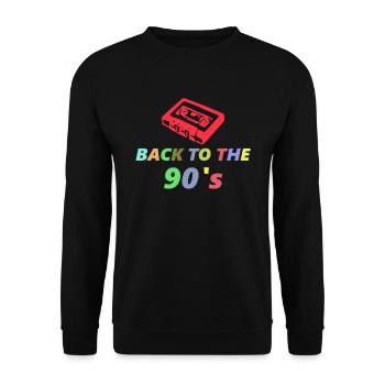 Back to the 90's - Unisex Sweatshirt - black - Front - Alina (178cm) & Michal (187cm)