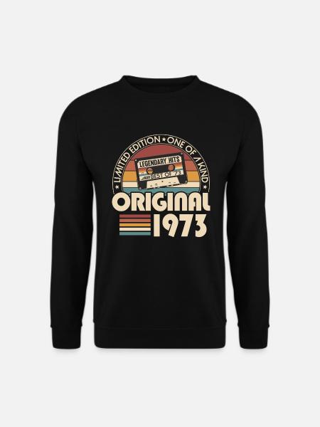 1973 Jahrgang geboren Vintage Geburtstag Retro - Unisex Pullover - Schwarz