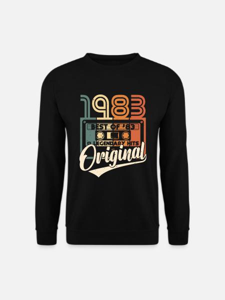 Original 1983 Vintage Jahrgang Geburtstag Retro - Unisex Pullover - Schwarz