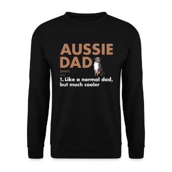 Dog Aussie Dad Definition - Unisex Pullover - Schwarz - Vorne - Alina (178cm) & Michal (187cm)