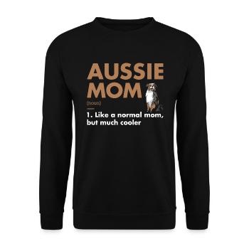 Dog Aussie Mom Definition - Unisex Sweatshirt - black - Front - Alina (178cm) & Michal (187cm)
