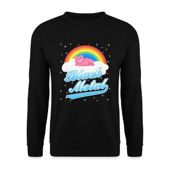Black metal teddy - Unisex Sweatshirt - black - Front - Alina (178cm) & Michal (187cm)